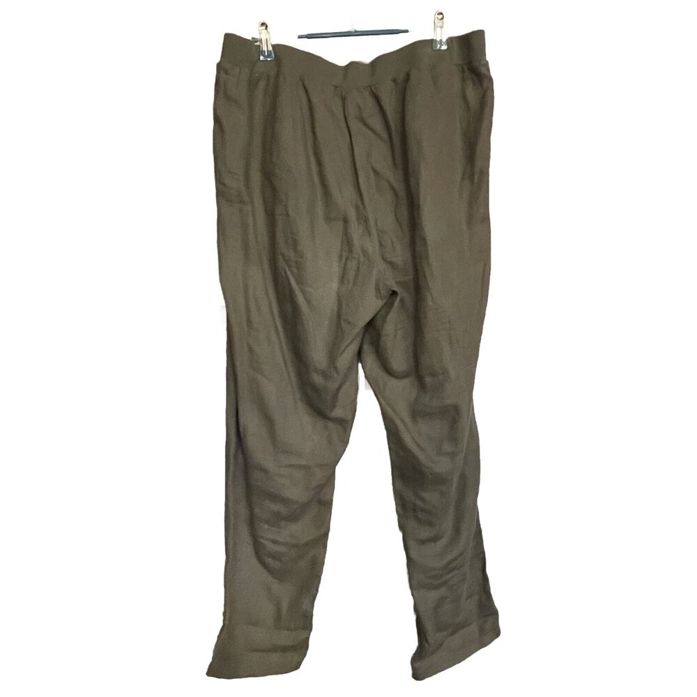 J Jill Love Linen Pants Wide Leg Ankle Crop Lagenlook Boho Minimalist‎ Womens M - Picture 2 of 10